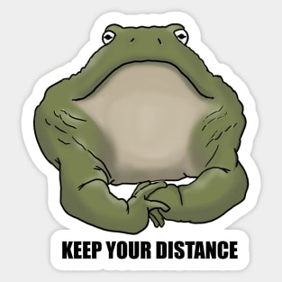 African bull frog Keep your distance Sticker